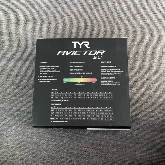 NWT: TYR Women's Avictor 2.0 Swimsuit in Black and Gray, Open Back - Picture 9 of 9